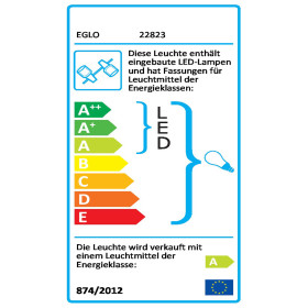 Eglo 22823 MyChoice Deckenleuchten 2x 9W ESL + 32x 0.06W LED Lampen Chrom