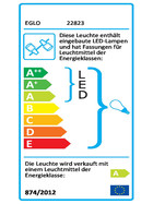 Eglo 22823 MyChoice Deckenleuchten 2x 9W ESL + 32x 0.06W LED Lampen Chrom