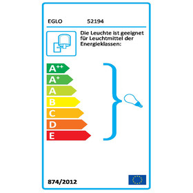 Eglo 52194 Edi Light Wand- und Deckenleuchte E27 max. 60W Braun Bernstein Optik