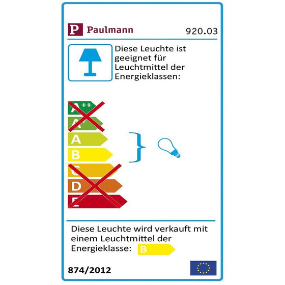 Paulmann 920.03 Premium Line Einbauleuchten &ndash; Set 3 x 11 W GU10 Energiesparlampe Weiß Schwenkbar