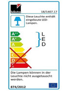 Helestra 18/1407.17 Kara Wandleuchte 4,3 W LED Messing inkl. Leuchtmittel