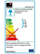 Helestra A28308.46 Kito 44 Wandleuchte 2x3 W LED silbergrau inkl. Leuchtmittel IP54