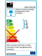 Helestra 186/1330.08 Arya Design Pendelleuchte 18W LED weiß inkl. Leuchtmittel