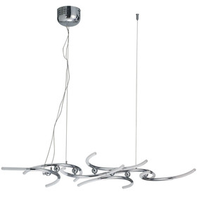 Paulmann 794.77 Living Bow Pendelleuchte 14x10 W Halogen Chrom / Satin G4 Metall inkl. Leuchtmittel Dimmbar