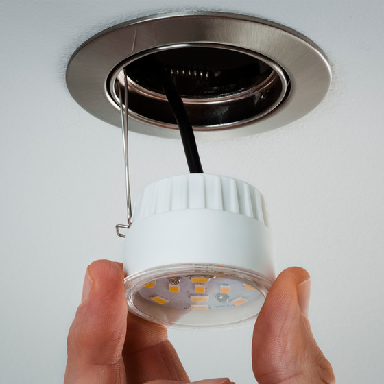 Paulmann 928.18 Einbauleuchten-Set Premium Coin dimmbar LED 7 W Eisen gebrstet