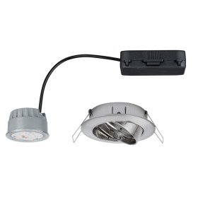 Paulmann 928.18 Einbauleuchten-Set Premium Coin dimmbar LED 7 W Eisen gebürstet