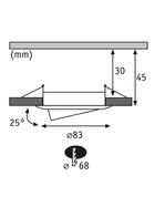 Paulmann 928.18 Einbauleuchten-Set Premium Coin dimmbar LED 7 W Eisen gebürstet