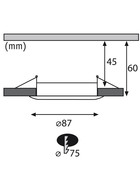 Paulmann 928.46 LED Einbauleuchten-Set Premium Coin 7W Dimmbar Warmweiß IP65