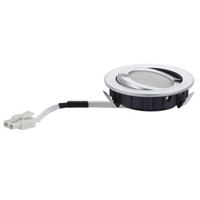 Paulmann 986.03 Möbeleinbauleuchten-Set IP44 Downlight Chrom matt, Rund, 3er Set, inkl. Leuchtmittel