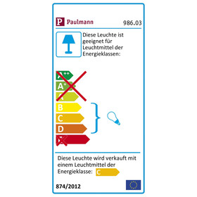 Paulmann 986.03 Möbeleinbauleuchten-Set IP44 Downlight Chrom matt, Rund, 3er Set, inkl. Leuchtmittel