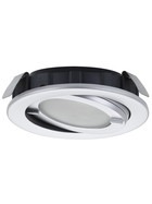 Paulmann 986.03 Möbeleinbauleuchten-Set IP44 Downlight Chrom matt, Rund, 3er Set, inkl. Leuchtmittel