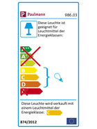 Paulmann 986.03 Möbeleinbauleuchten-Set IP44 Downlight Chrom matt, Rund, 3er Set, inkl. Leuchtmittel