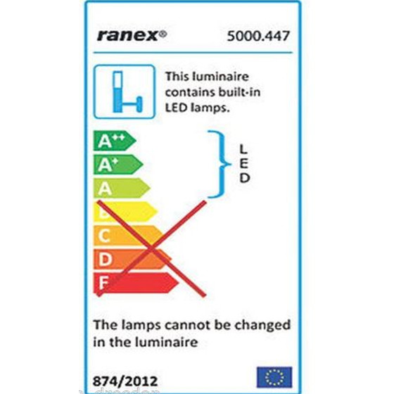 Ranex 5000.447 FARO 3,6 W LED Wandleuchte Schwarz IP54