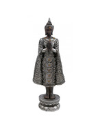 Eglo 41076 Buddha Figur stehend Design Dekoration Meditation Statue Silber