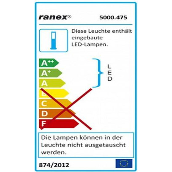 Ranex 5000.475 Bodeneinbauleuchte 6er Set LED 1W rund...