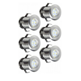 Ranex 5000.475 Bodeneinbauleuchte 6er Set LED 1W rund...