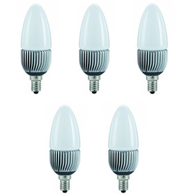 5er Set Paulmann 280.74 Power LED Kerze 3W E14 warmweiß