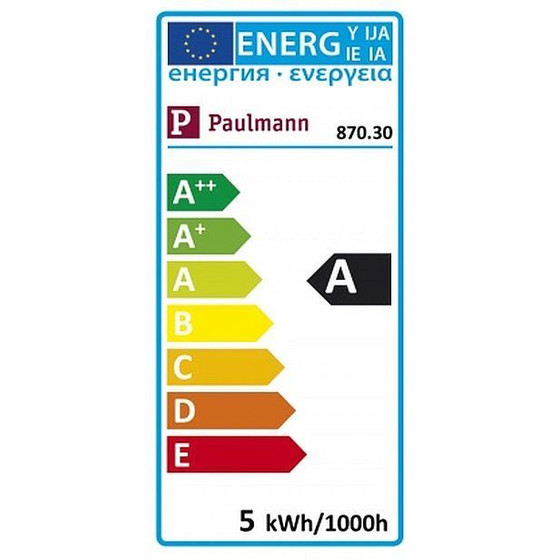 Paulmann 870.30 Basic Energiesparlampe 5W Sockelset E14 230V 87030