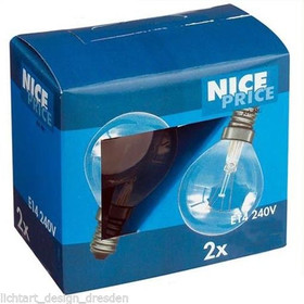 Nice Price 3822 2er Set Glühlampe Tropfen 2 x60W E14...