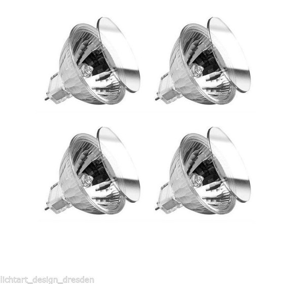 4er Set TIP 842.54 Halogen Reflektor KLS 4x50W GU5,3 Silber Ø51mm EXN