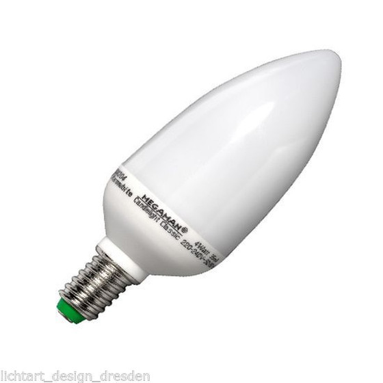 MEGAMAN MM206 CANDLELIGHT KERZE ENERGIESPARLAMPE 1x5 W WARMWEIß E14 GÜNSTIGER