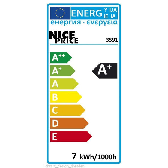 Nice Price 3591 LED AGL 6,5 W Leuchtmittel E27 Warmweiss 230V 470 lm