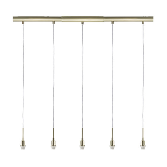 Paulmann 700.80 Living 2Easy Midi Basic Pendelleuchte 5 x 11 W Messing gebürstet