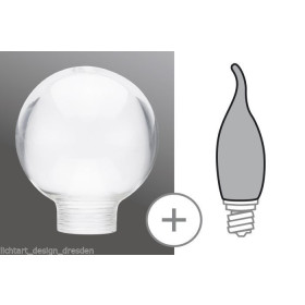 Paulmann 870.00 Deco Artikel Minihalogen Globe 60 Klar Glas für Leuchtmittel