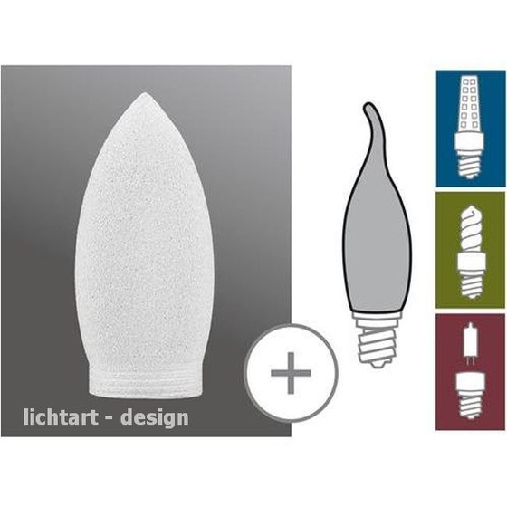 Paulmann 875.42 Energiesparlampen Deco Glas Kerze Eiskristall max.10 W