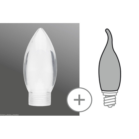Paulmann 870.04 DECO Artikel Minihalogen Kerze Klar
