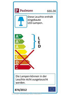 Paulmann 666.06 Spot Zylo LED Wandleuchte Strahler 1W Chrom Metall Glas 66606