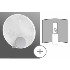 Paulmann 701.14 Decosystems Schirm "Wall Light" Disc Flower Satin max. 40W 70114