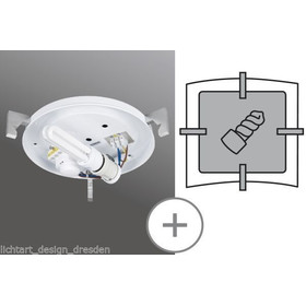 Paulmann 701.25 DS Basis Circle Deckenleuchte HF-Sensor 15W Alu/ Weiß ESL E27