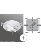 Paulmann 701.25 DS Basis Circle Deckenleuchte HF-Sensor 15W Alu/ Weiß ESL E27