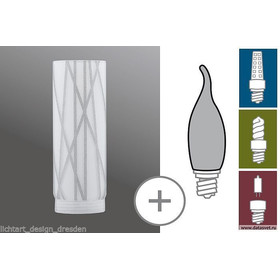 Paulmann 875.08 Deco Glas Decopipe Bambus Glas max 10W Weiss