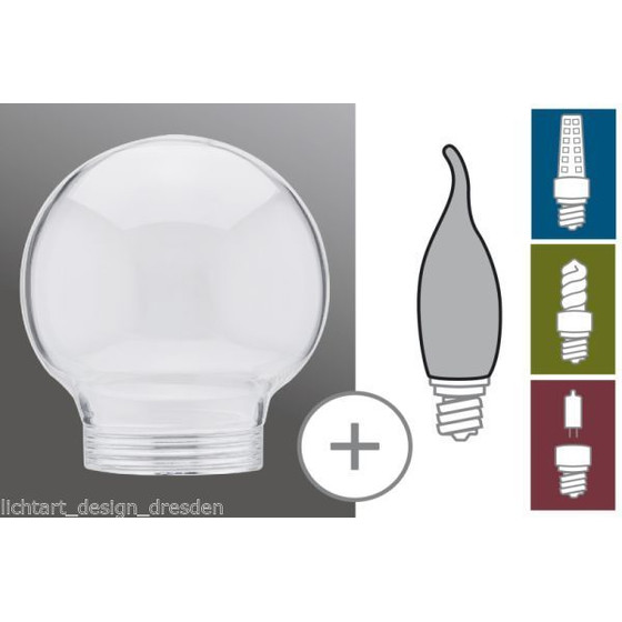 Paulmann 875.25 Deco Artikel Glas ESL Globe Ø 60mm Klar...