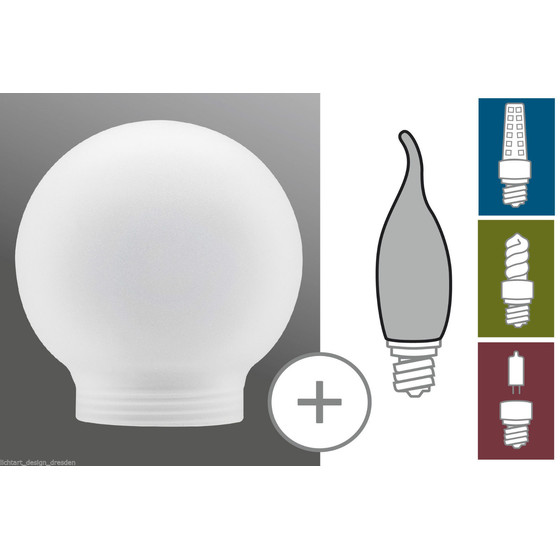 Paulmann 875.28 Deco Artikel Glas ESL Globe Ø 60mm Satin...