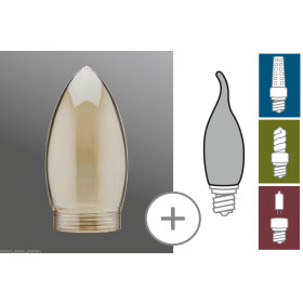 Paulmann 875.47 Deco Artikel Set ESL Glas Kerze Gold max....