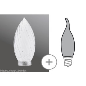 Paulmann 875.71 Deco Artikel Glas Set Minihalogen Klar gedreht Kerze Ø 38mm 42W