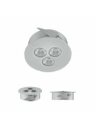 2x WKR Tetto Alu 480190 LED Einbaustrahler 2x Lampe (3 x1W) Warmweiß Sorpetaler