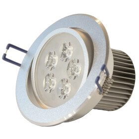 Eco Light 8009 Einbauleuchte Strahler 5x1W=ca 35W ALU 350mA Lampe Rund IP20