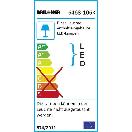 Briloner 6468-106K Unterbauleuchte LED 9,6W Weiß inkl.Leuchmittel