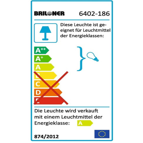 Briloner 6402-186 Unterbauleuchte Energiesparlampe 2x18W T8 Weiss inkl. Leuchtmittel