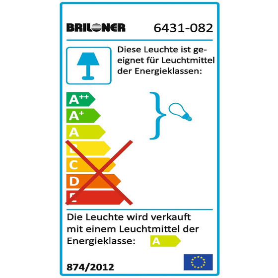 Briloner 6431-082 Unterbauleuchte Energiesparlampe 2x18W T8 Wei inkl. Leuchtmittel