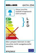 Briloner 6474-294 LED Deckenleuchte 31 W Arbeitsleuchte Weiß inkl. Leuchtmittel