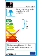 Helestra A18512.46 Flip Außen-Wandleuchte LED 6W Silber Alu inkl. Leuchtmittel