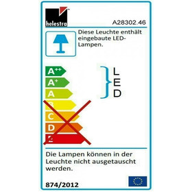 Helestra A28302.46 Kick Wandleuchte LED 6W Silber inkl....