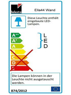 Helestra A28309.46 Ella 44 Wandleuchte LED 9W Silber inkl. Leuchtmittel