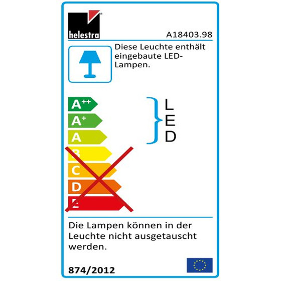 Helestra A18401.98 Open Wandleuchte LED 4W Schwarz inkl. Leuchtmittel