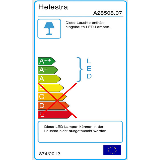 Helestra A28508.07 Nova Auen-Wandleuchte LED 10W Alu wei matt 3000K up&down